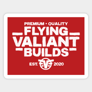 Flying Valiant Builds (Handpainted - White on red) Magnet